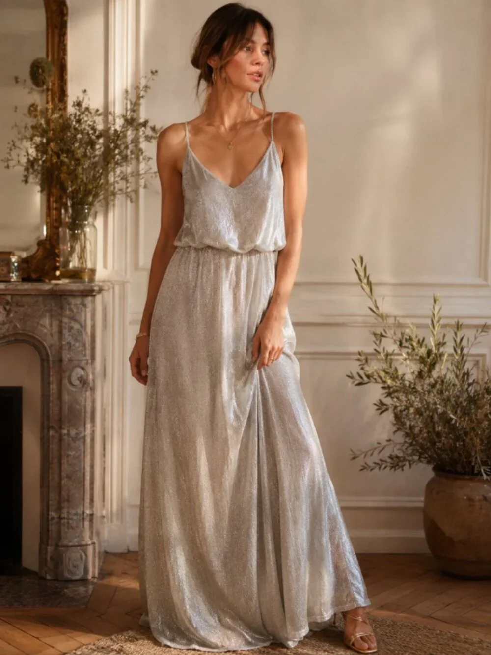 metallic dress wedding guest AW.Bridal Column One Shoulder Knee Length Sleeveless Crystal Satin Wedding Guest Dresses Dress Black Metallic Size 6